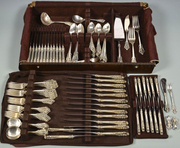 Grand Baroque Sterling Flatware, 143 pieces (1 of 10)