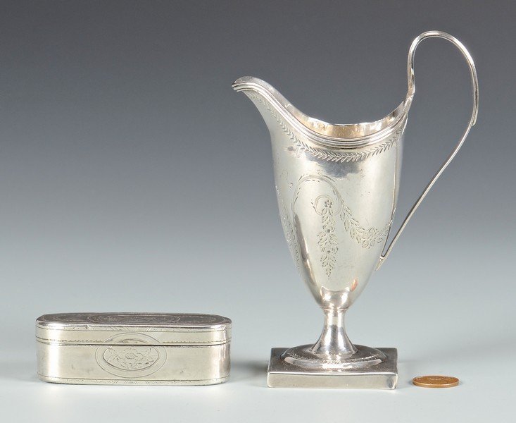 George III cream jug, snuff box (1 of 10)