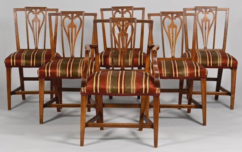 Set of 6 English Dining Chairs c. 1800 (1 of 10)