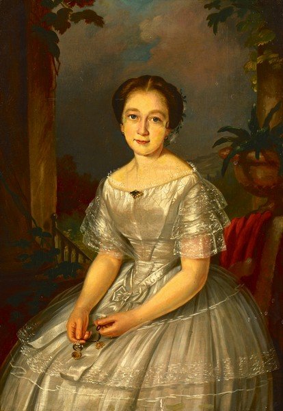 Southern School, 19th c. Portrait of a Lady (1 of 10)