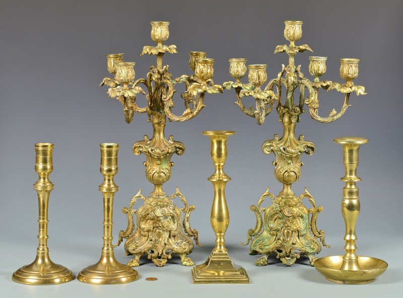 Bronze Candelabra & Brass Candlesticks (1 of 10)