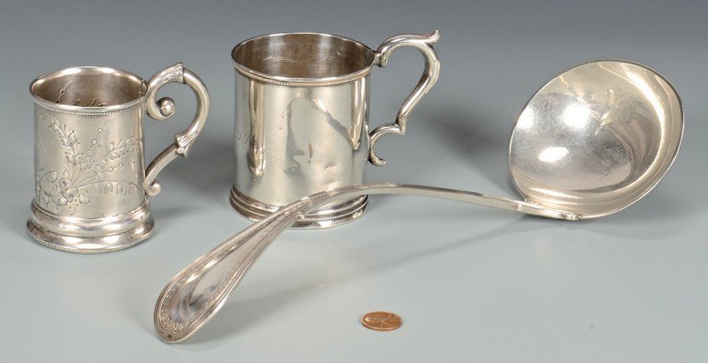 2 Coin Silver Cups plus ladle (1 of 10)