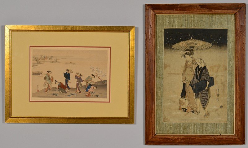 2 Japanese Woodblock Prints (1 of 9)