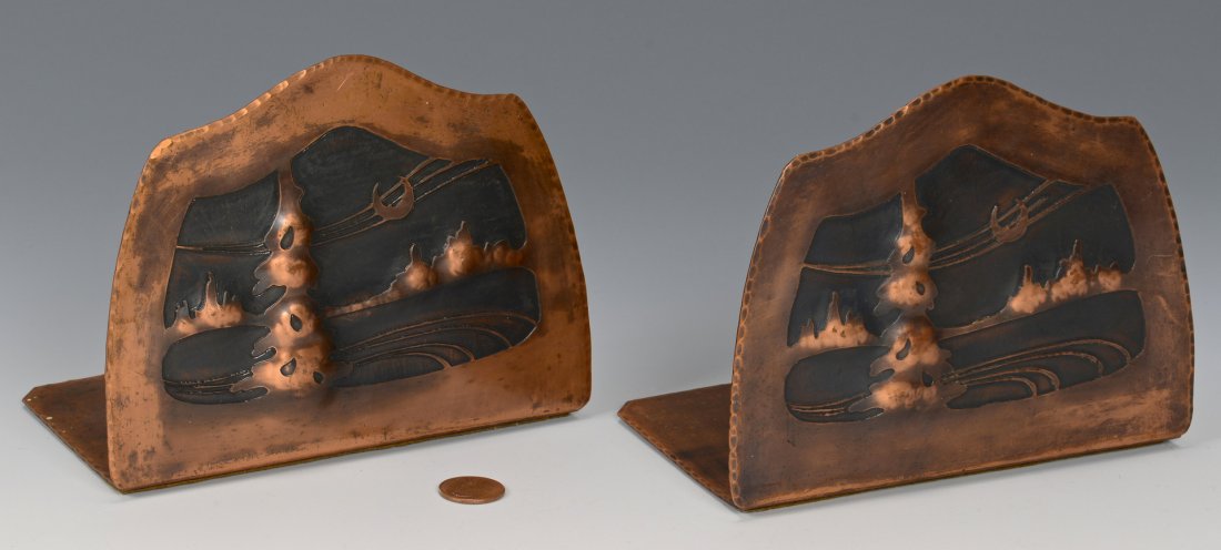 Pr. Albert Berry Arts & Crafts Copper Bookends (1 of 8)