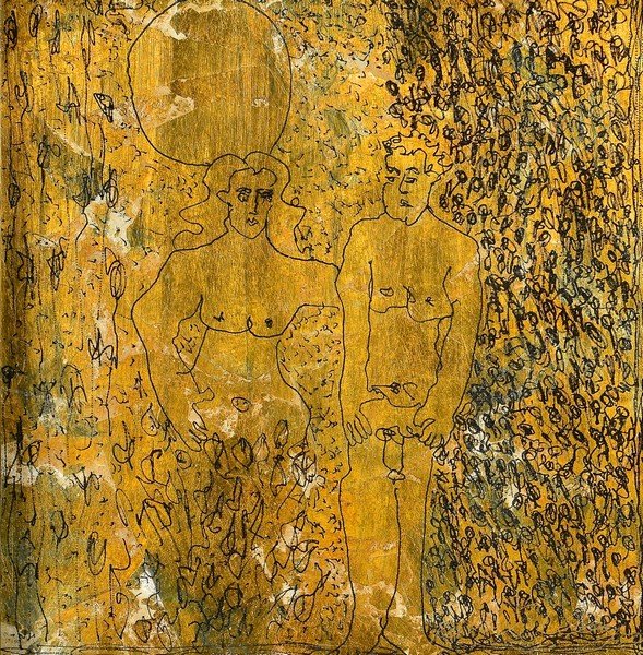 Richard Jolley Drawing on Glass, "Two as One" (1 of 6)