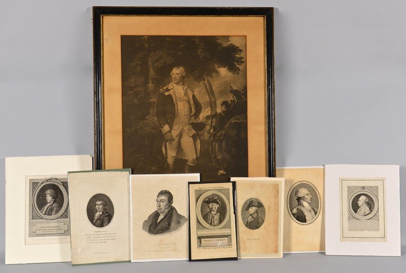 Engravings of American Revolutionary Officers and (1 of 10)