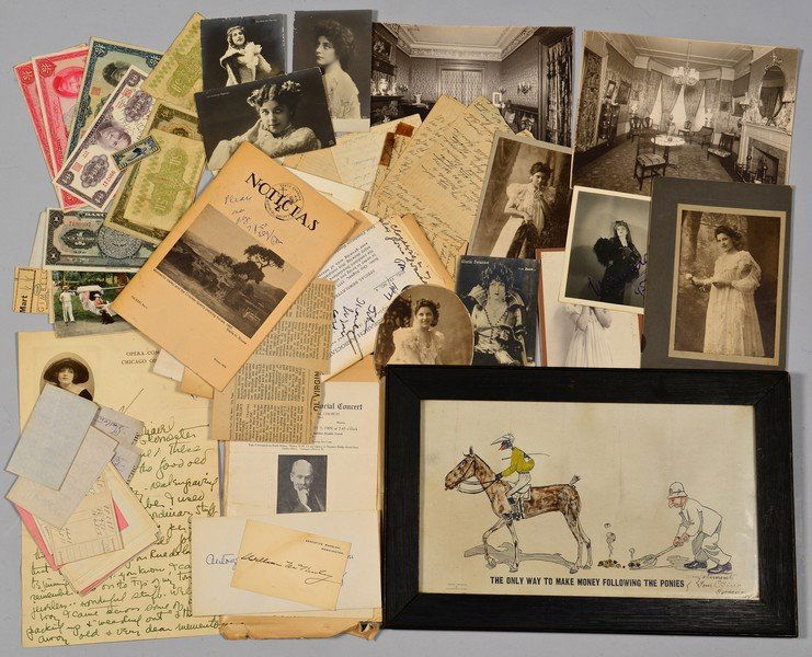 NY Archive including Pres. McKinley signed card, Opera (1 of 6)