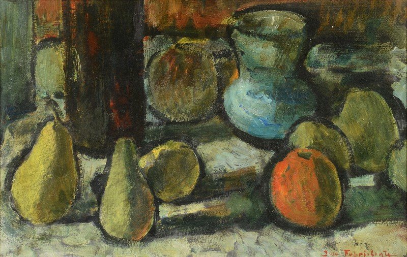 Jose Fabri-Canti oil, still life with pears (1 of 5)