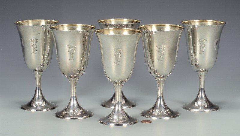 6 Gorham Sterling Silver Goblets (1 of 5)