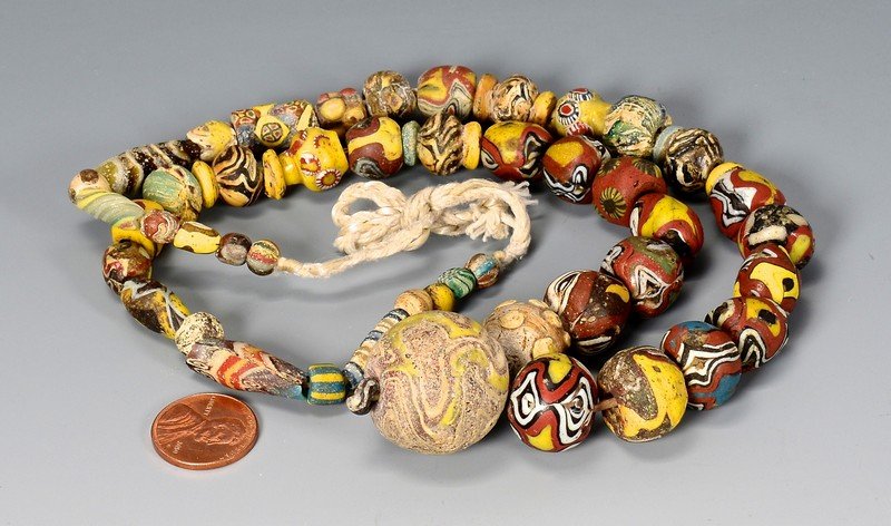 Near Eastern Mosaic Glass Bead Necklace (1 of 8)