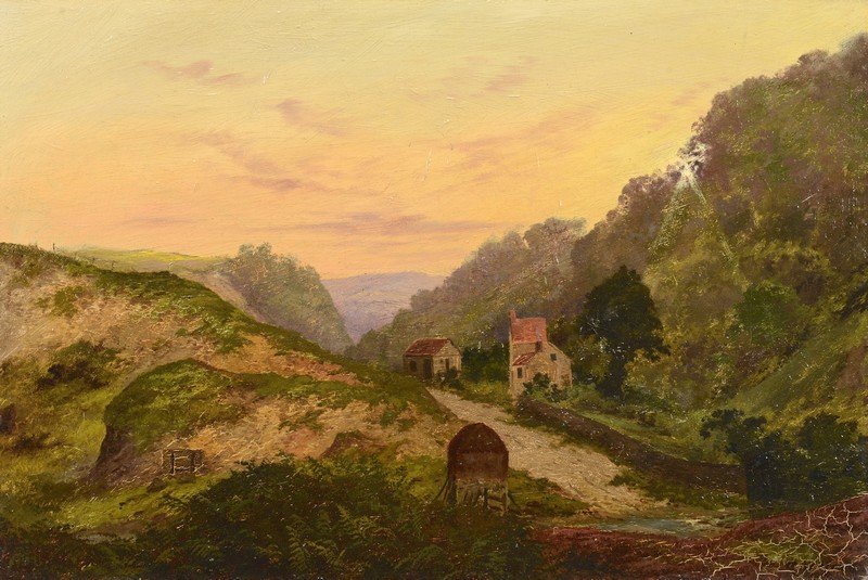 American School Landscape Oil on Canvas (1 of 10)