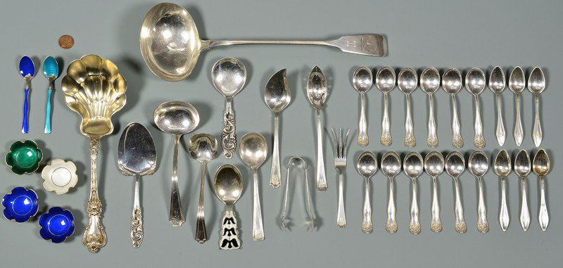 Sterling Flatware & Enamel Items, 36 pcs. (1 of 10)