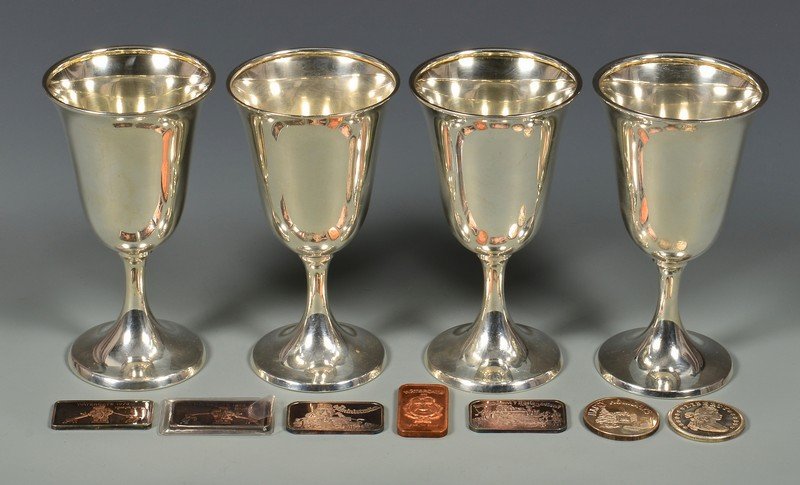 4 International Sterling Silver Goblets & more (1 of 8)