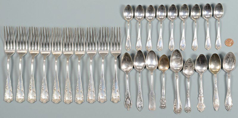 29 spoons & forks incl. Shiebler (1 of 10)