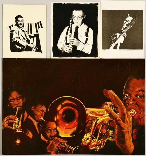 4 Jazz Related Portraits by James Caulfield (1 of 10)