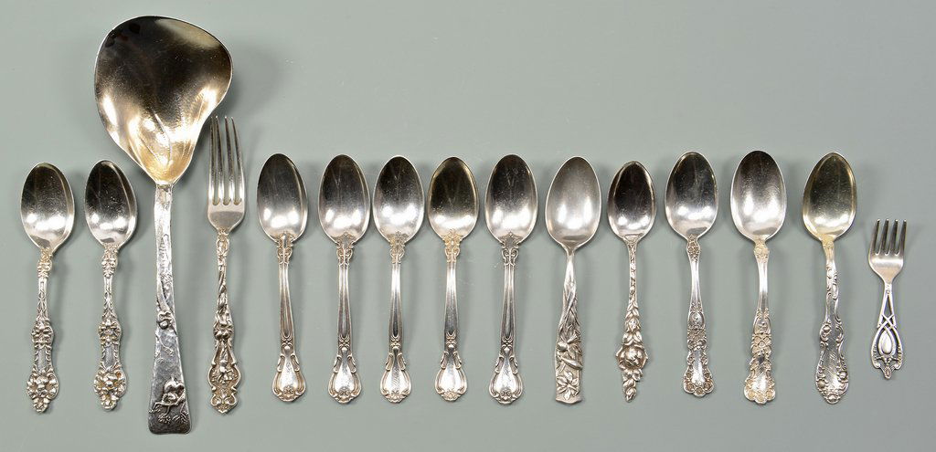 Tiffany Lap Edge Serving Spoon plus other sterling (1 of 9)
