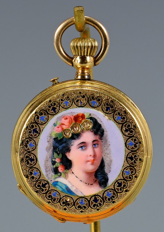 18K Swiss Locle Lady's Pocket Watch (1 of 10)