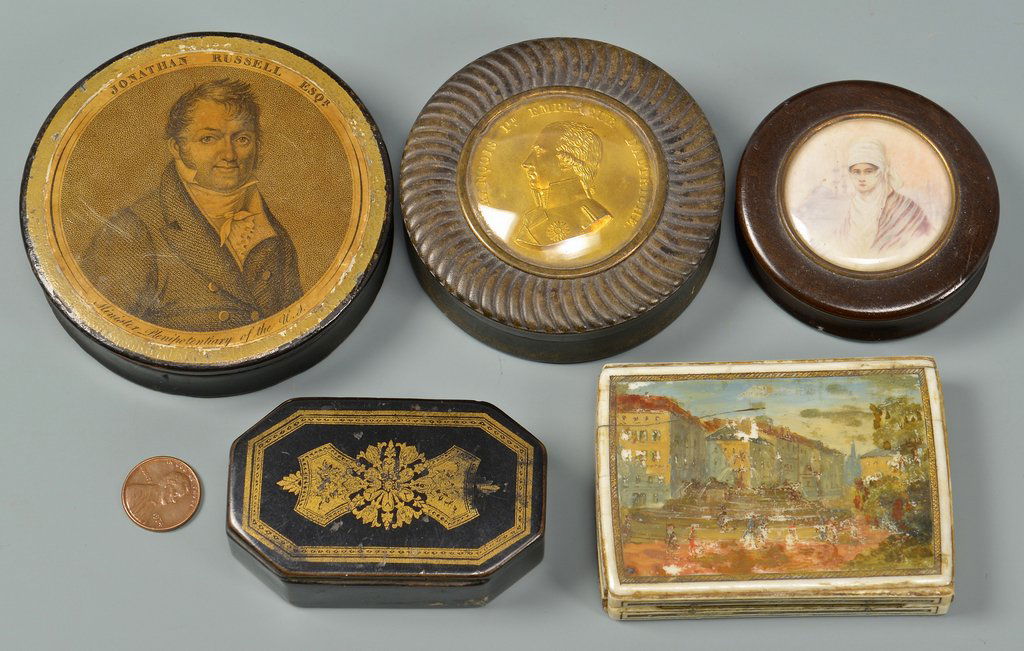 5 antique snuff boxes (1 of 9)
