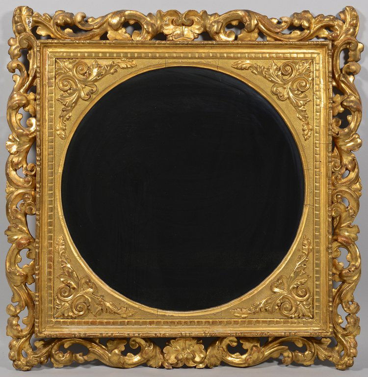 Large Gilt Carved Rococo Mirror, prob. Italian (1 of 8)