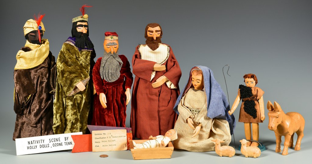 Helen Bullard Folk Art Nativity Set,  11 pcs. (1 of 10)