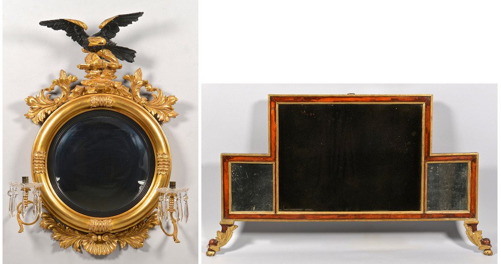 2 Decorative Gilt Mirrors, incl. Bullseye (1 of 10)