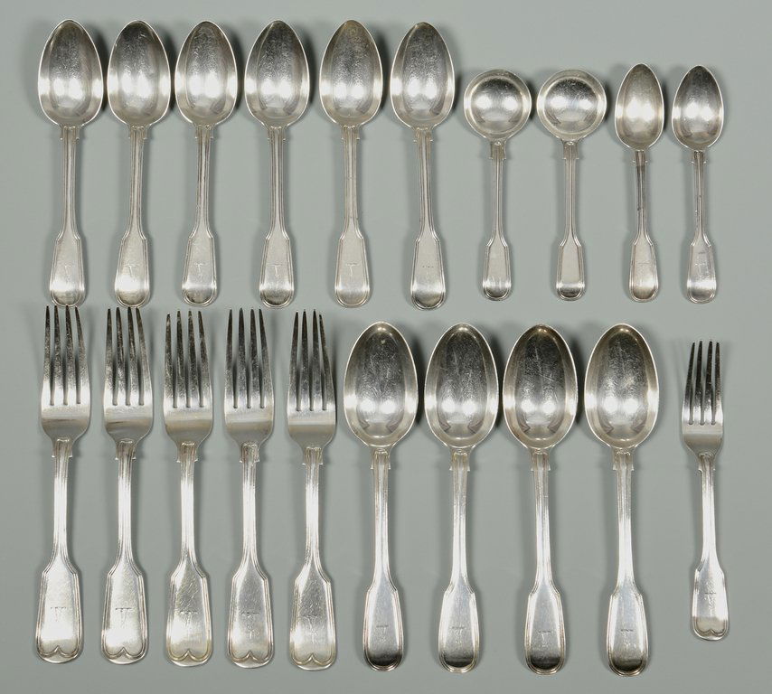 English Flatware Service, Crested, 20 pcs (1 of 10)