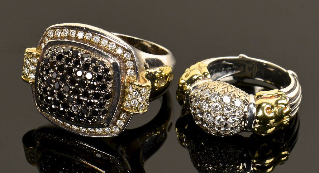 Two Lagos SS 18K Diamond Rings (1 of 10)