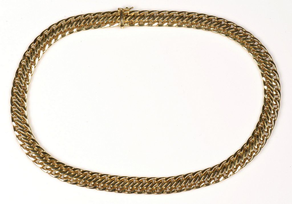 14K Italian Serpentine Gold Necklace (1 of 7)