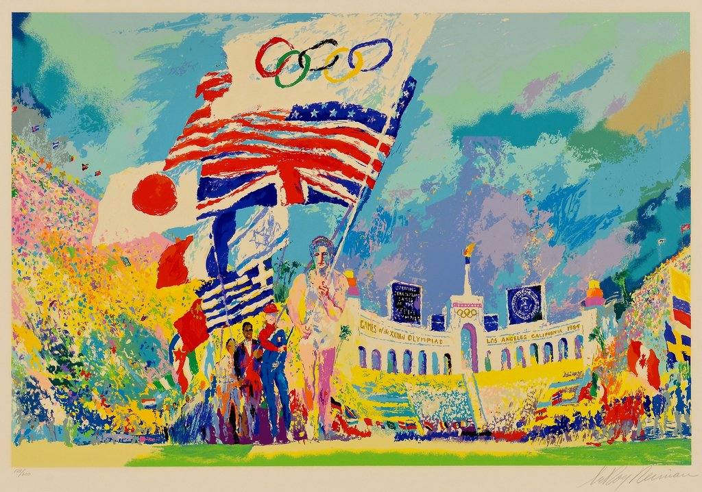LeRoy Neiman Serigraph, Olympics Opening Ceremony (1 of 9)