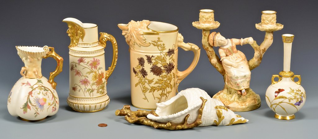 6 English Royal Worcester Porcelain Items (1 of 10)
