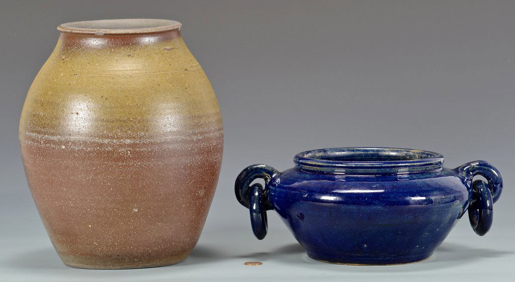 Middle TN Stoneware Jar & NC Auman Bowl (1 of 7)