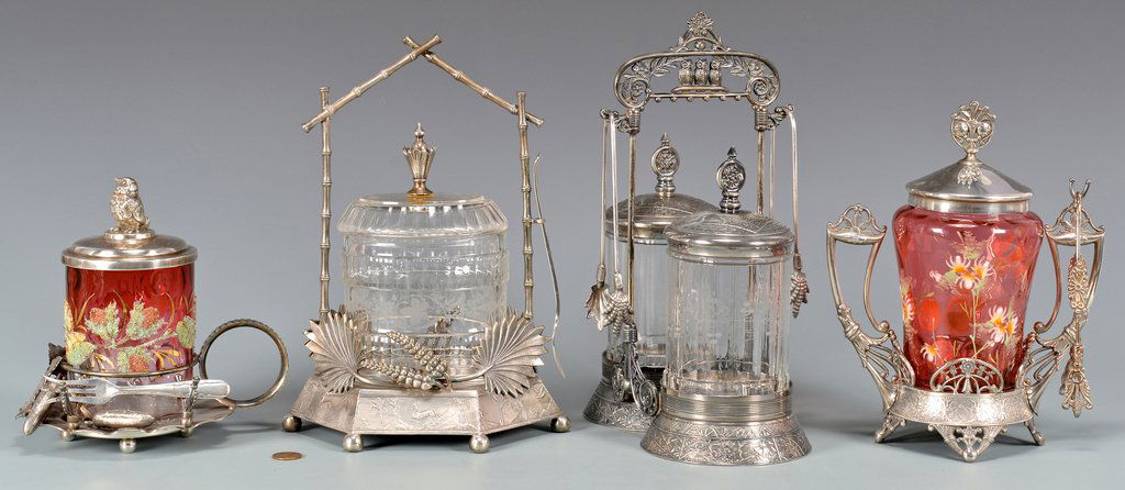 Coralene and other Pickle Casters, 4 total (1 of 10)