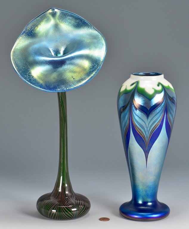 2 Orient & Flume Art Glass Vases (1 of 10)