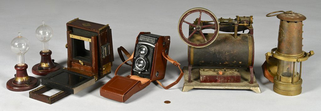 2 Edison LIght Bulb Lamps, Miner Lamp, Weeden Toy Steam (1 of 10)