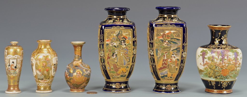 Group of Japanese Satsuma Pottery, 6 items (1 of 10)