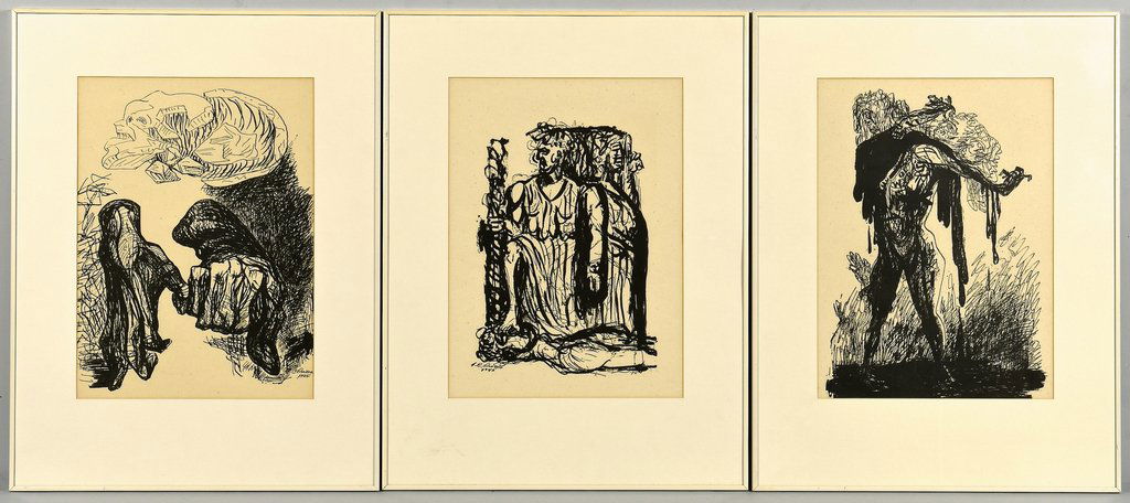 3 Jose Orozco Lithographs, dated 1945 (1 of 7)