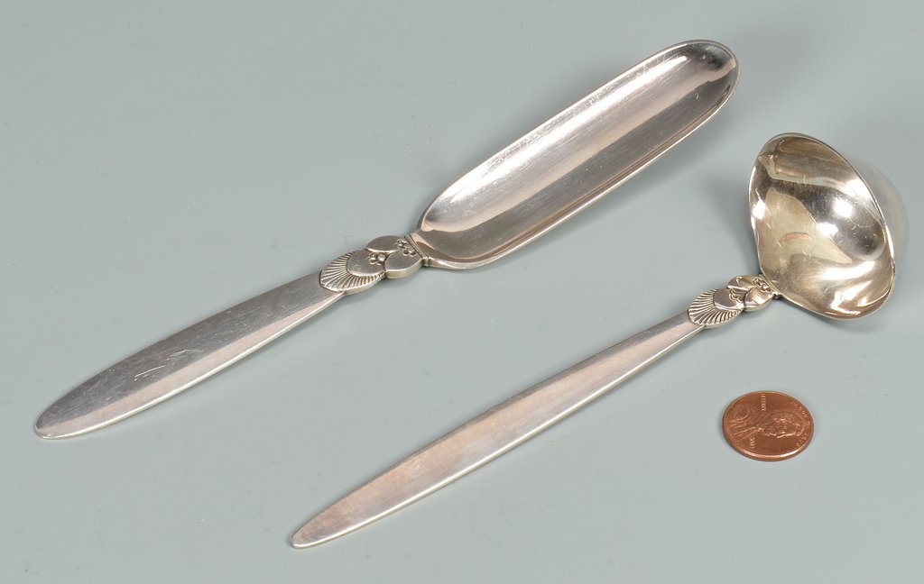 2 Georg Jensen Cactus Pattern sterling Flatware Pcs. (1 of 10)