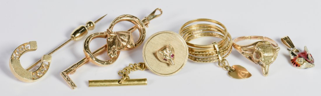Group of Equestrian Gold Jewelry (1 of 7)