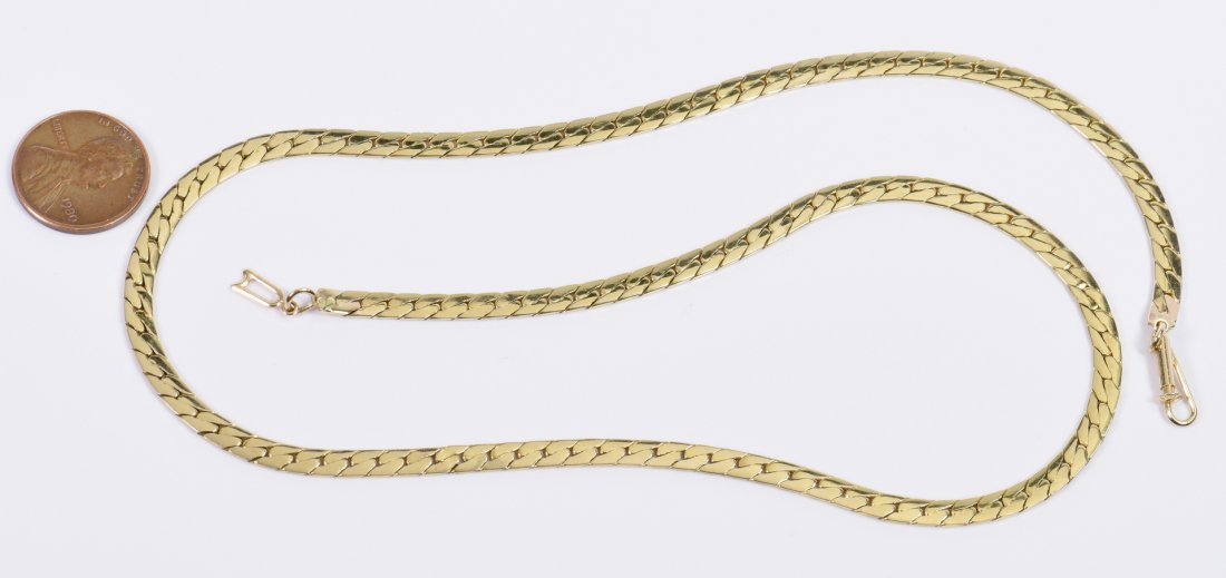 20" L 14K Herringbone Necklace (1 of 5)