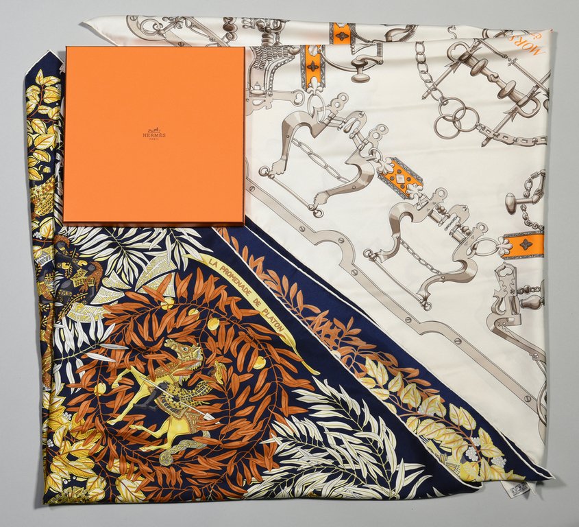 2 Hermes Silk Scarves (1 of 10)