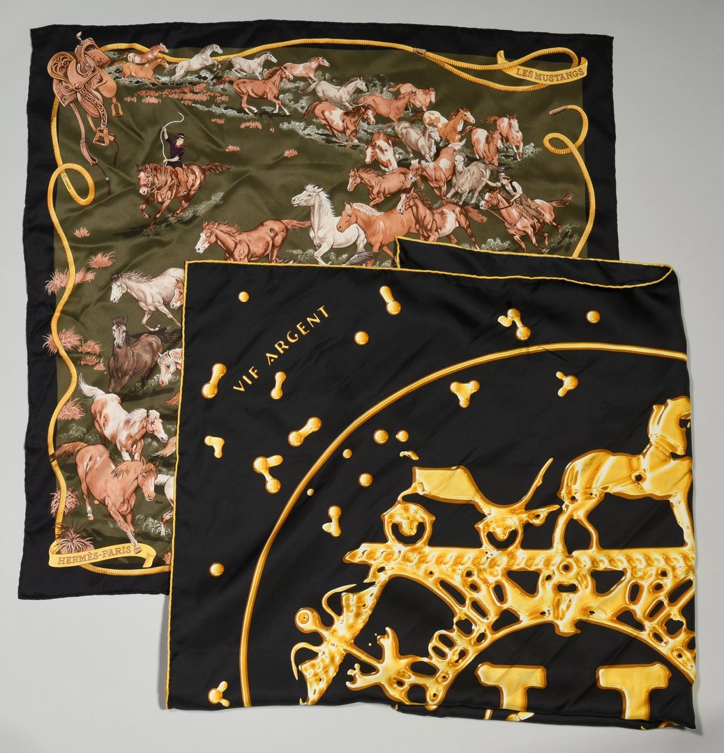 2 Hermes Silk Scarves (1 of 7)