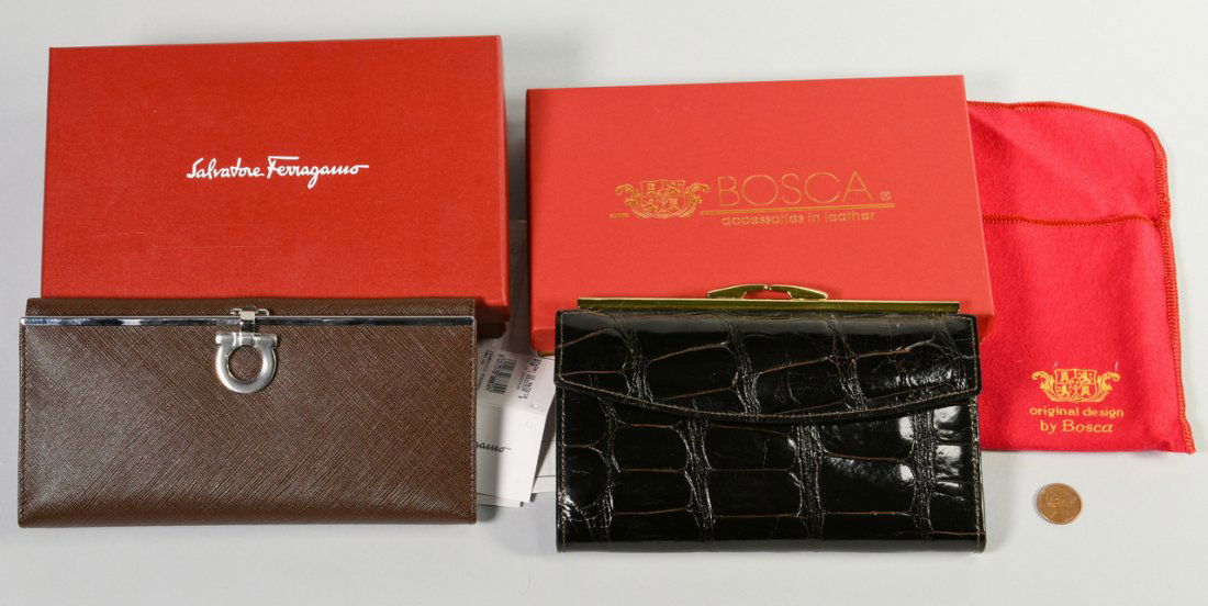 2 Designer Wallets, Bosca & Ferragamo (1 of 8)
