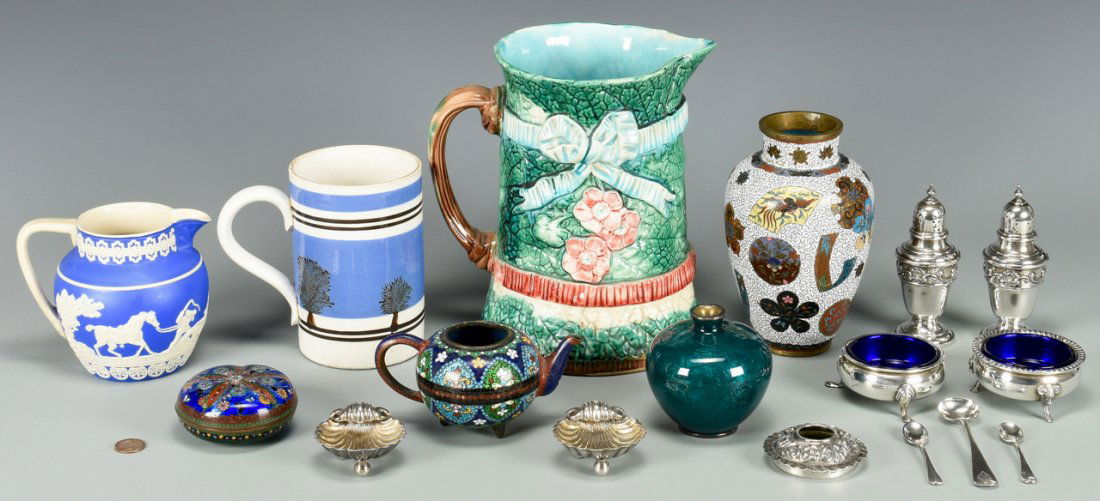 Group of Collectibles incl Pottery, Sterling (1 of 10)
