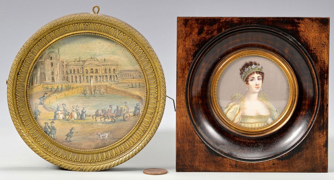 2 French Themed Miniature Paintings (1 of 10)