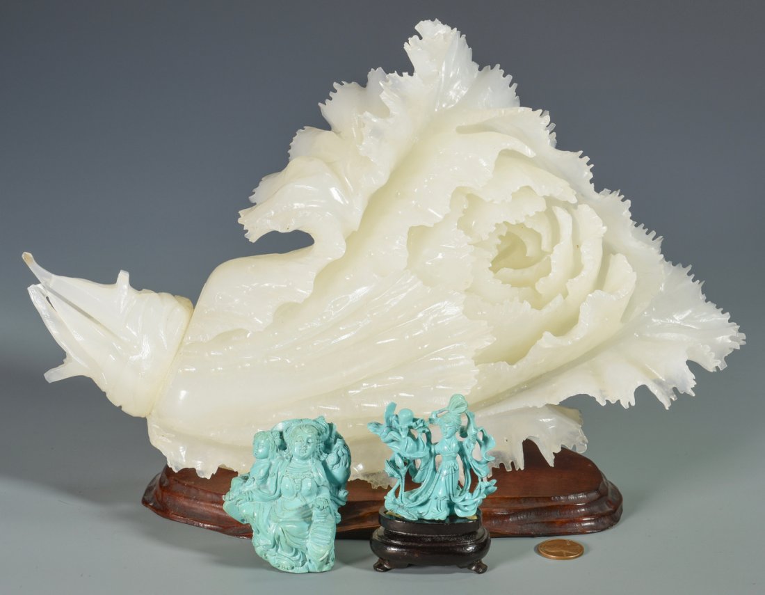 2 Chinese Turquoise Figures & Glass Sculpture (1 of 10)