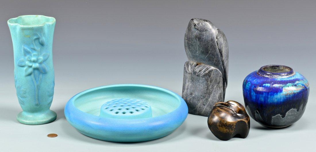 4 Art Pottery Items & 2 Bird Figurals (1 of 10)