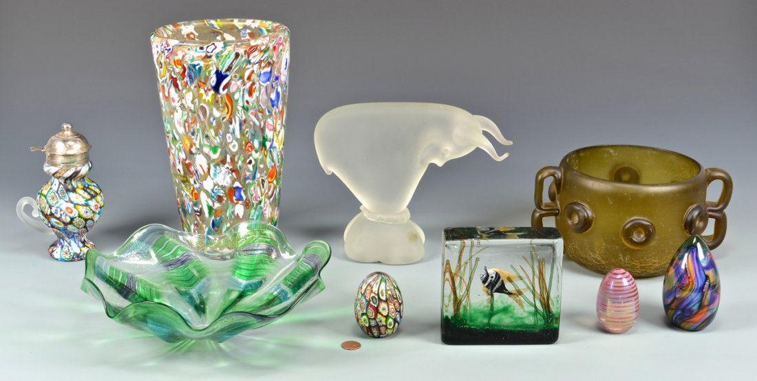 Group of Art Glass Items, 9 pcs. (1 of 10)
