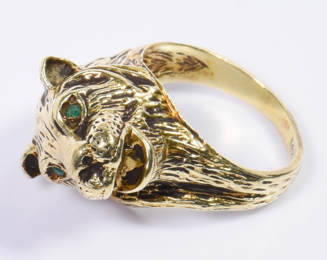 14K Lion Head Ring (1 of 7)