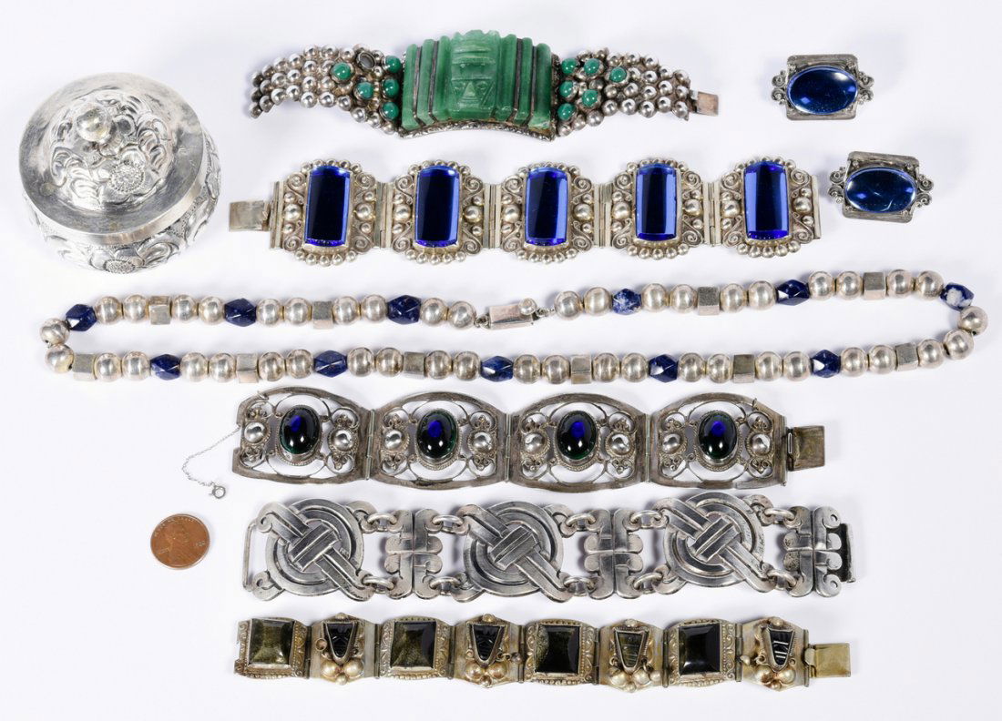 Vintage Sterling Mexican Jewelry, 6 items (1 of 10)