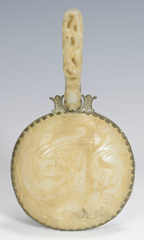 Chinese Carved Jade Mirror (1 of 10)